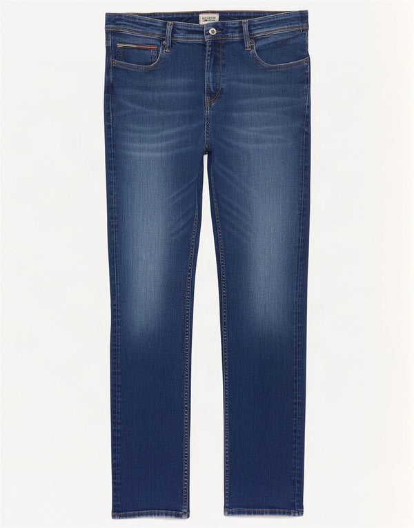 Tommy Hilfiger Damen Slim Jeans W34 L32 Blaue Baumwolle