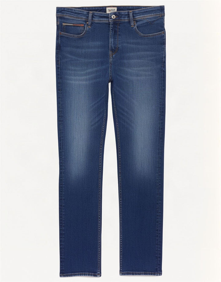 Tommy Hilfiger Damen Slim Jeans W34 L32 Blaue Baumwolle
