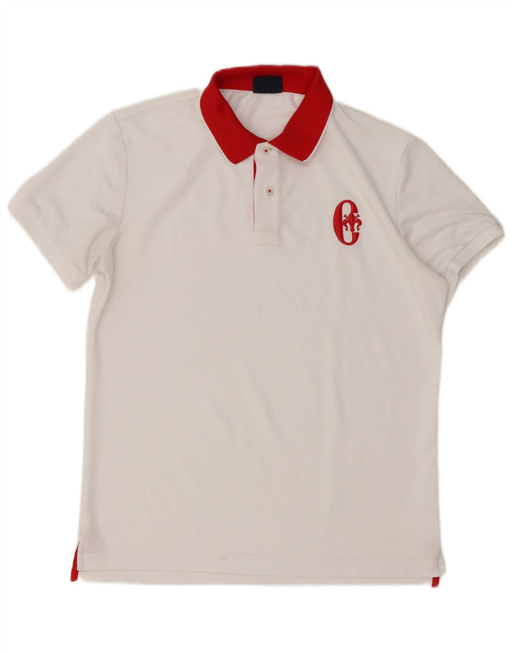 Conte of Florence Rugby-Poloshirt für Herren, mittelgroß, Weiß