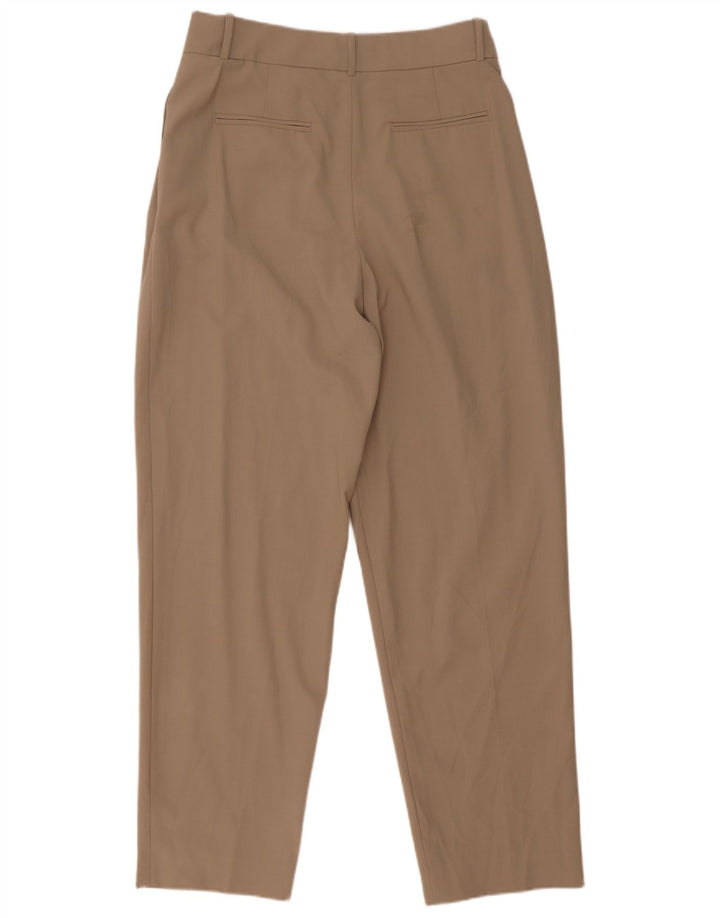 Zara Damen Tapered Anzughose Medium W28 L30 Beige Polyester