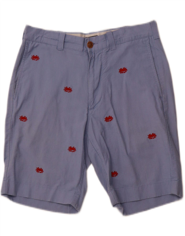 J. CREW Herren-Chinoshorts mit abstraktem Muster, W29, Größe S, Blau, Baumwolle