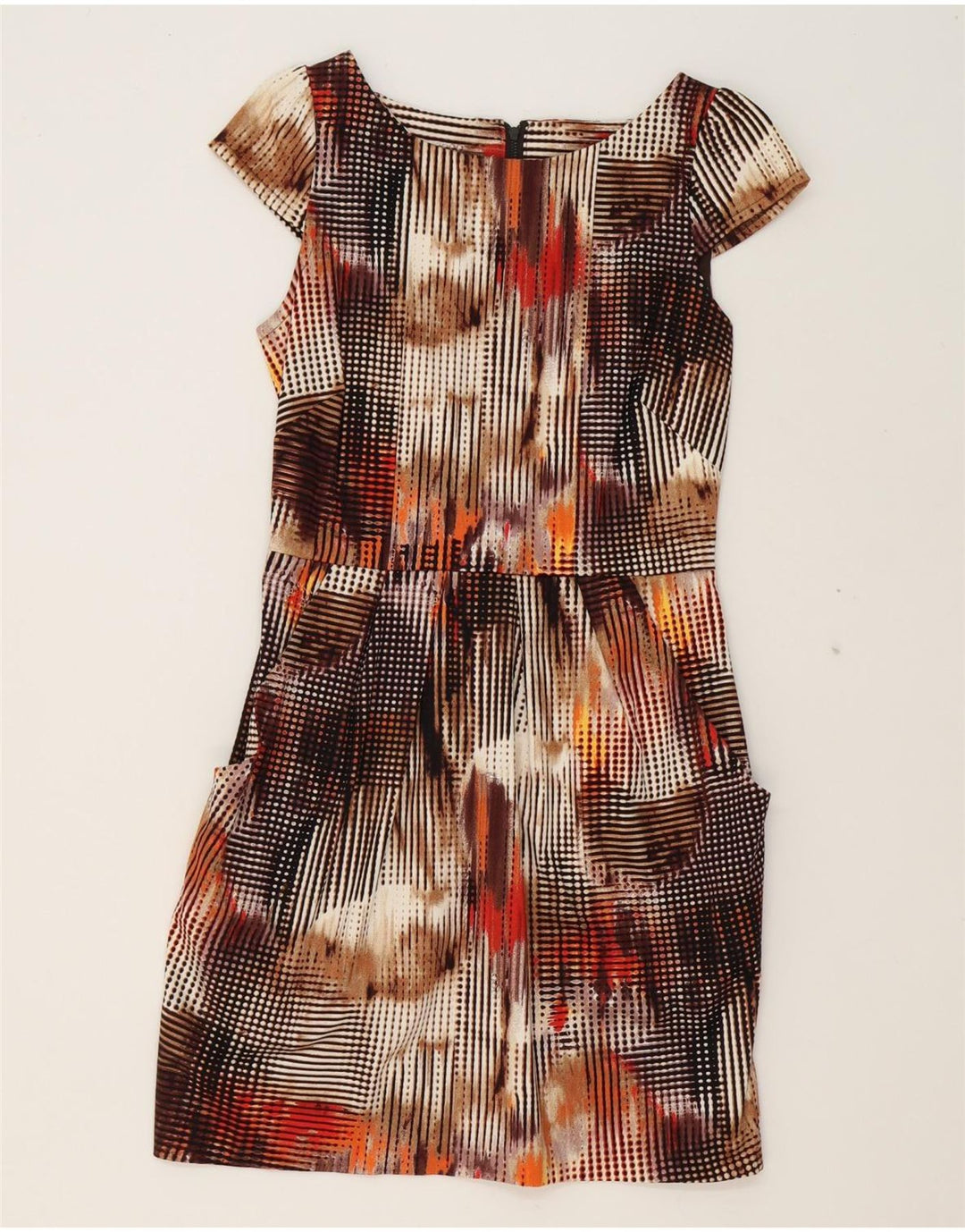 CLOSET Womens Sheath Dress UK 10 Small  Multicoloured Spotted Cotton Vintage CLOSET and Second-Hand CLOSET from Messina Hembry 