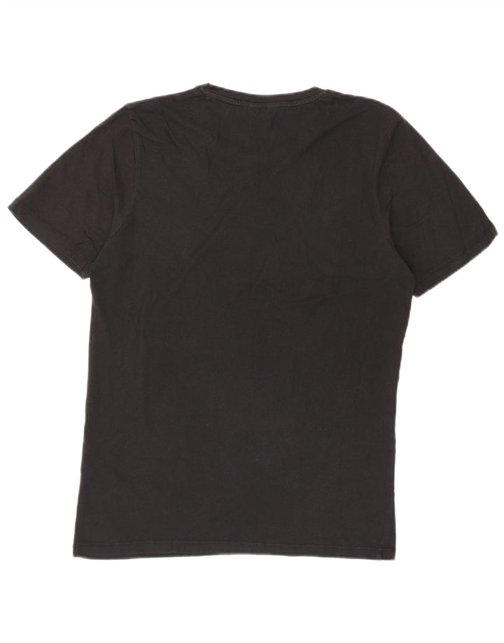 JACK & JONES Herren Grafik-T-Shirt-Oberteil aus mittelschwarzer Baumwolle