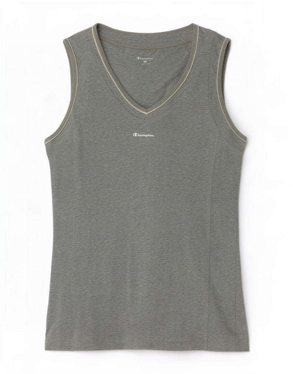 Champion Damen-Trägershirt UK 18 XL Grau gefleckte Baumwolle