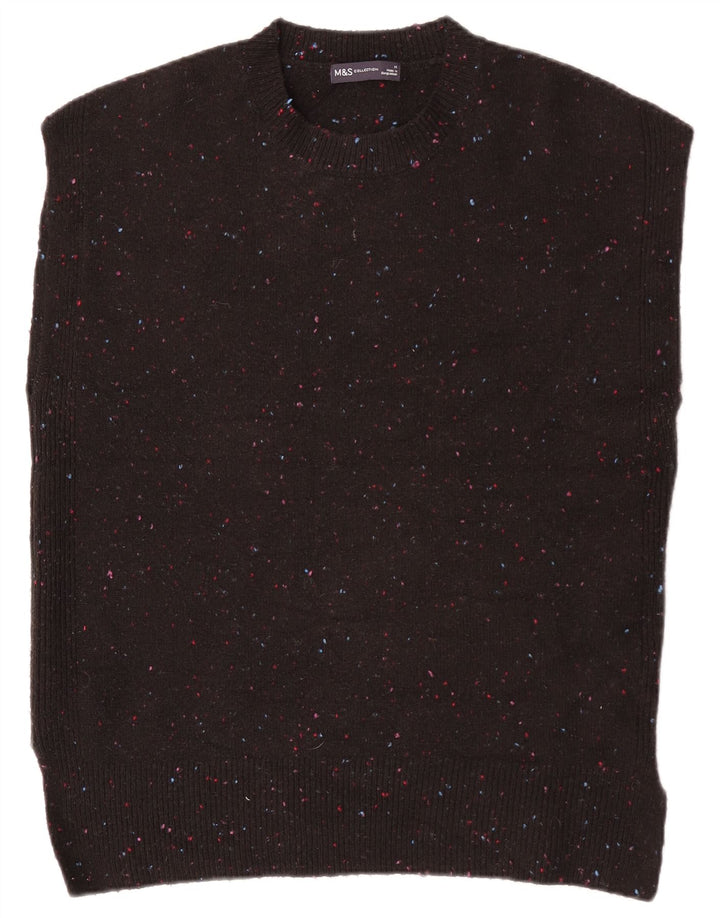 Marks & Spencer Herren-Tanktop, mittelgroß, schwarz geflecktes Acryl