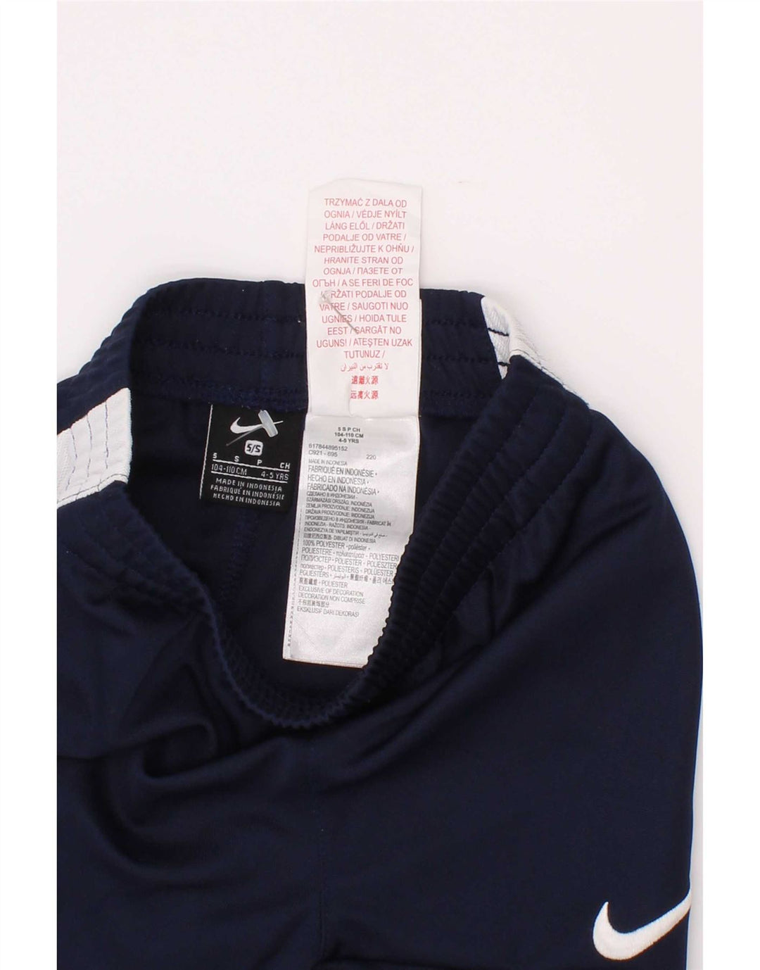 Nike Jungen-Trainingshose, 4–5 Jahre, Größe S, Marineblau, Farbblock