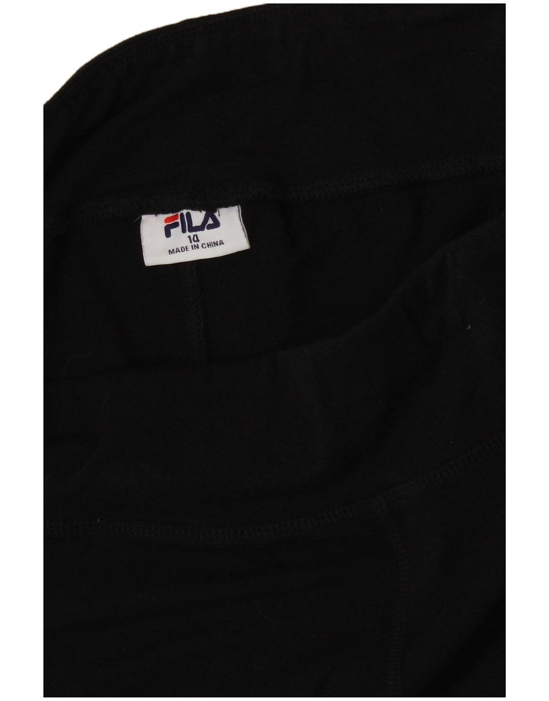 FILA Damen Graphic Leggings UK 14 Mittelschwarze Baumwolle