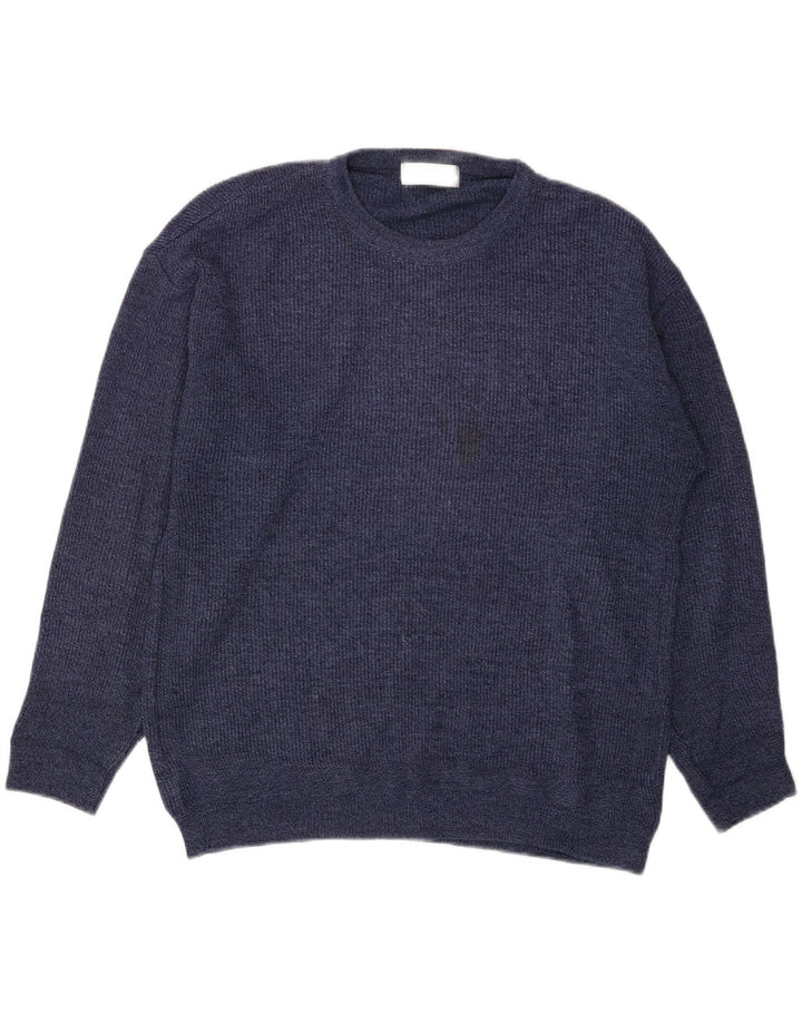 Marks & Spencer Herren-Pullover mit Rundhalsausschnitt, Größe S, Marineblau, Acryl