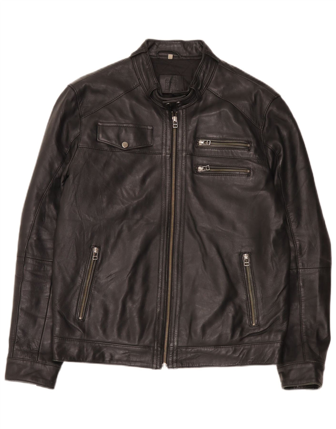 Bata Herren Lederjacke UK 42 XL Schwarz