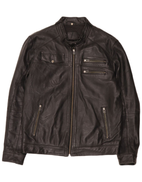 Bata Herren Lederjacke UK 42 XL Schwarz