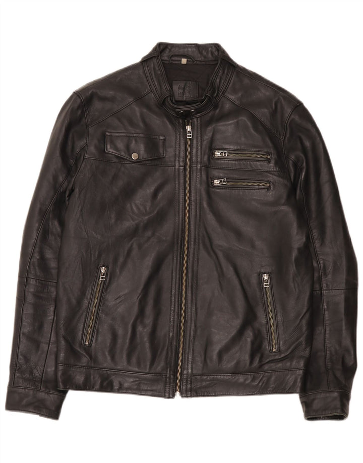 Bata Herren Lederjacke UK 42 XL Schwarz