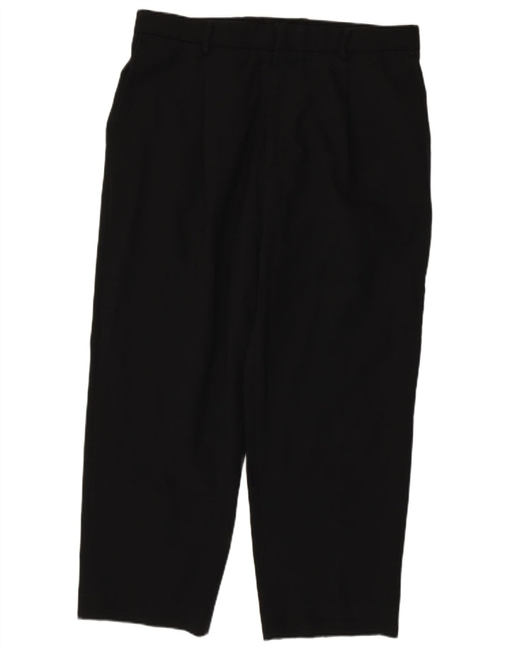 Pierre Cardin Herren Straight Chino Hose W36 L27 Schwarz Polyester