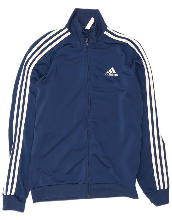 Adidas Herren Trainingsanzug Top Jacke UK 38/40 Medium Marineblau Polyester