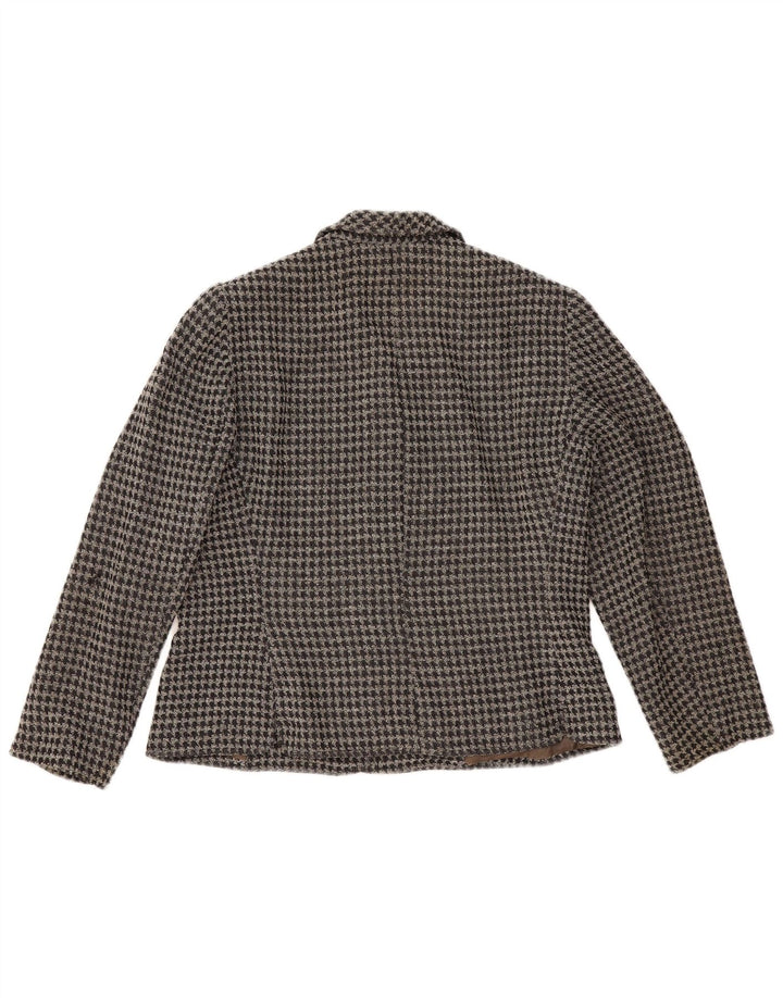Emanuel Ungaro Damen 5-Knopf-Blazerjacke IT 50 XL Schwarzer Hahnentritt