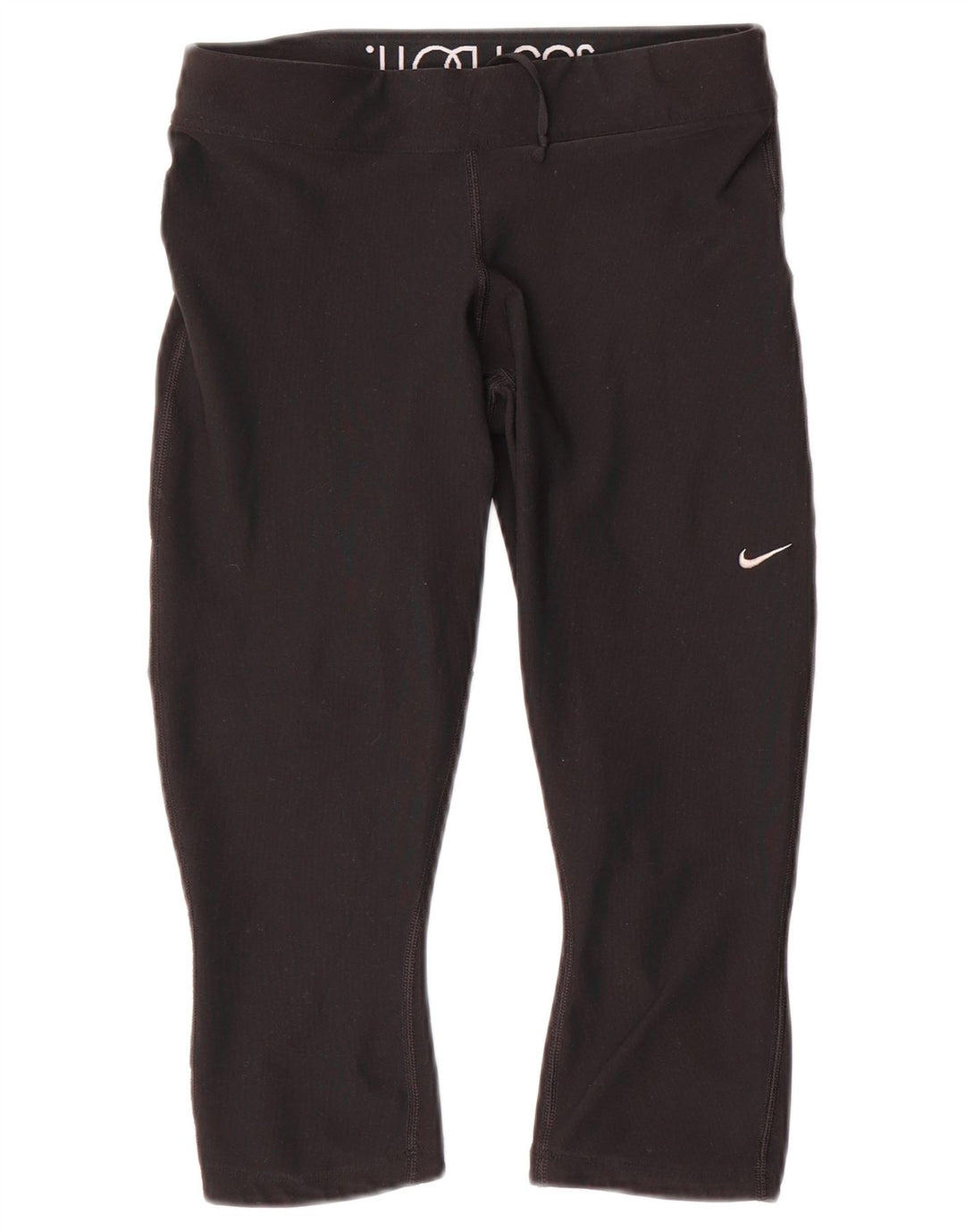 Nike Damen Dri Fit Capri Leggings UK 14 Medium Schwarz