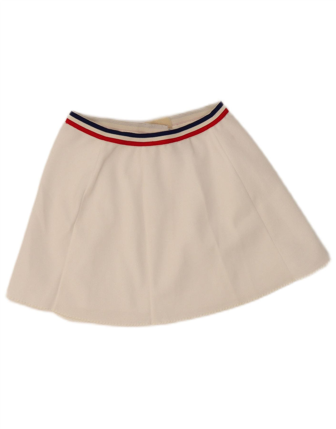 VINTAGE Womens Wrap Tennis Skirt US 10 Large  White Colourblock Polyester Vintage Vintage and Second-Hand Vintage from Messina Hembry 