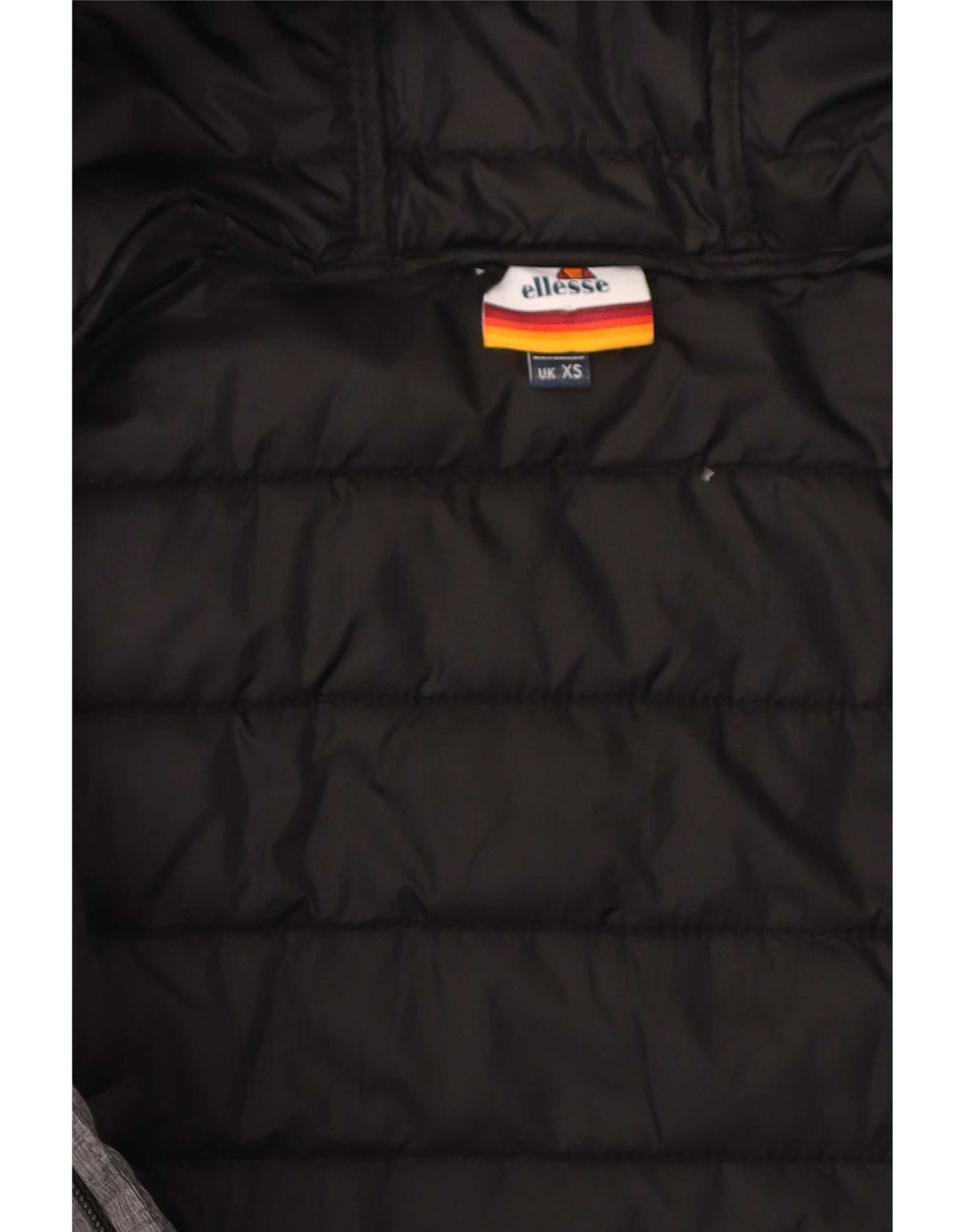 Ellesse Herren-Jacke mit Kapuze, gepolstert, UK 34, XS, graues Nylon