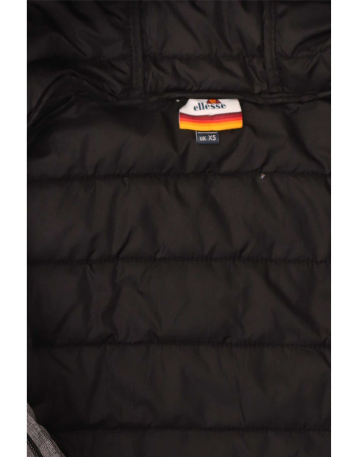 Ellesse Herren-Jacke mit Kapuze, gepolstert, UK 34, XS, graues Nylon