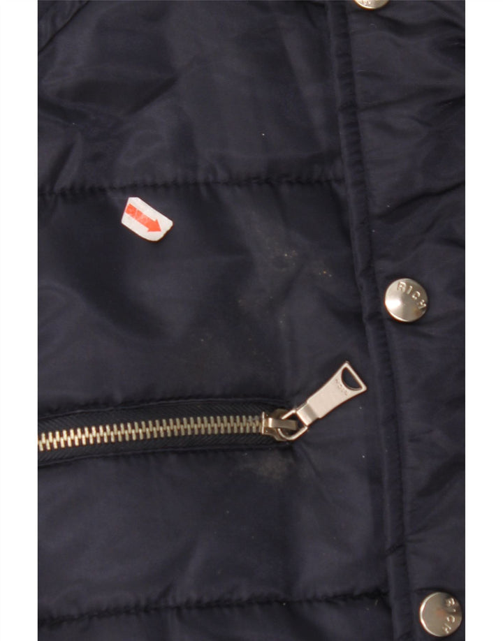 RICHMOND Herren Graphic Wattierte Jacke UK 38 Medium Marineblau Polyamid