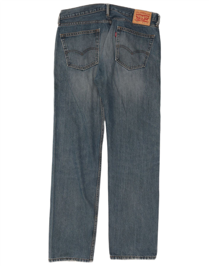 Levi's Herren 505 Straight Jeans W36 L34 Blaue Baumwolle