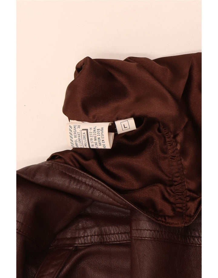 Vintage Herren Lederweste großes braunes Leder