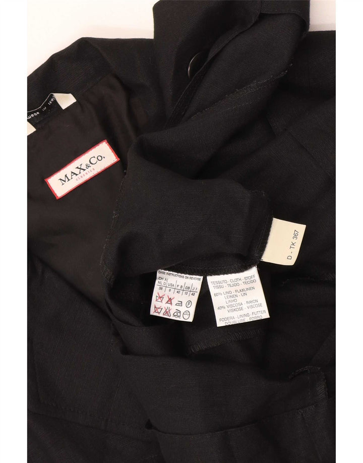 Max & Co. Damen-Blazer mit 3 Knöpfen, kurzärmelig, Gr. 10, Schwarz