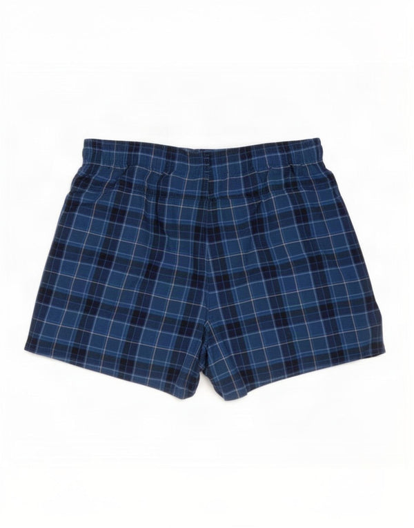 Adidas Herren-Badeshorts, groß, marineblau, kariert, Polyester