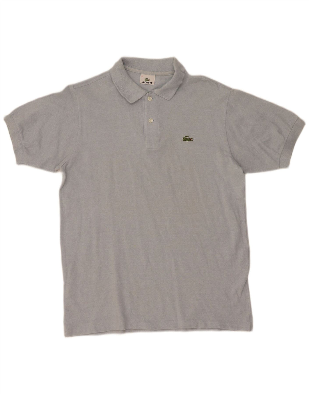 Lacoste Herren-Poloshirt, Größe 4, mittelblaue Baumwolle