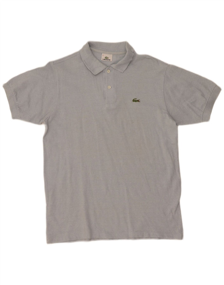 Lacoste Herren-Poloshirt, Größe 4, mittelblaue Baumwolle