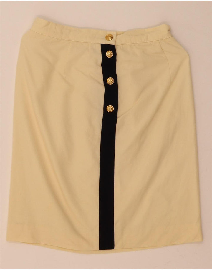 VINTAGE Womens Pencil Skirt W26 Small  Yellow Vintage Vintage and Second-Hand Vintage from Messina Hembry 