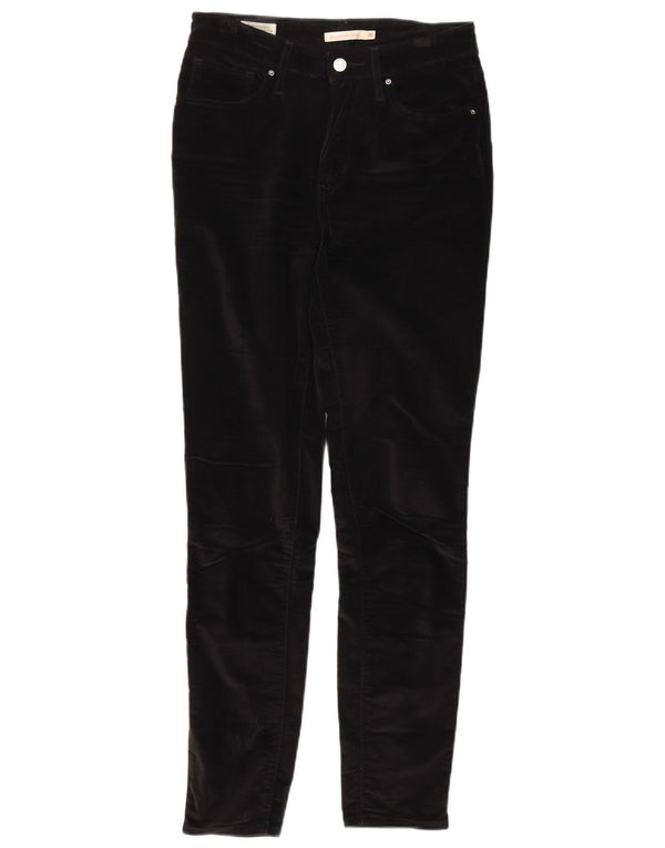 Levi's Damen High Waist Skinny Freizeithose W28 L30 Schwarz Baumwolle