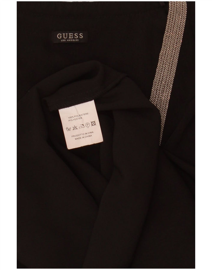 Guess Ärmelloses Damen-Blusenoberteil UK 14 Mittelschwarzes Polyester