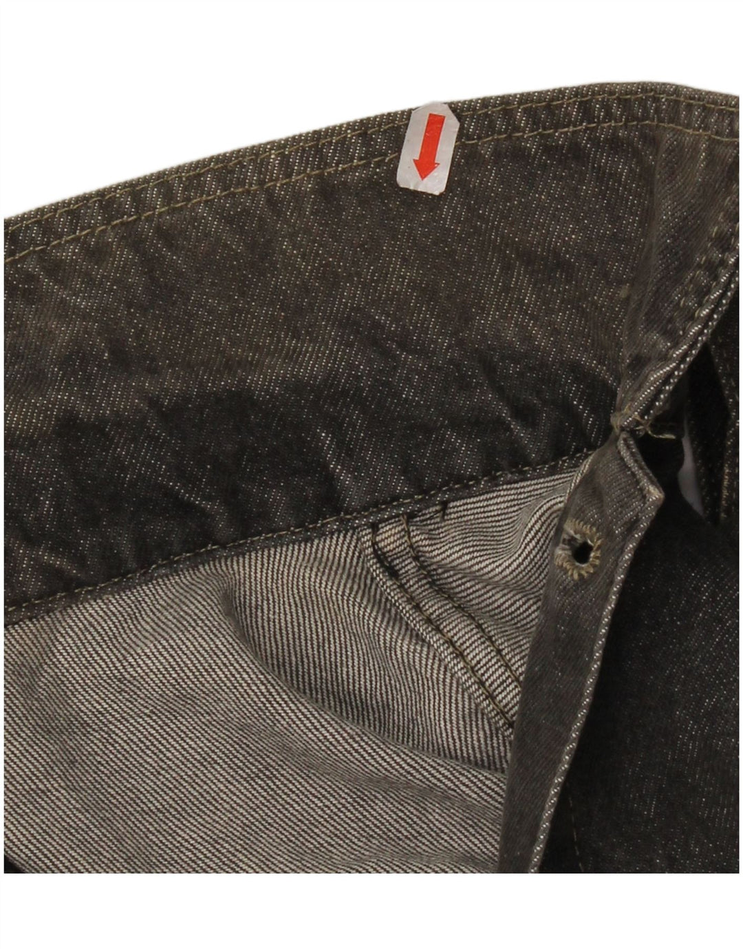 Benetton Herren-Jeansjacke in Übergröße, IT 46, Größe S, Grau, Baumwolle