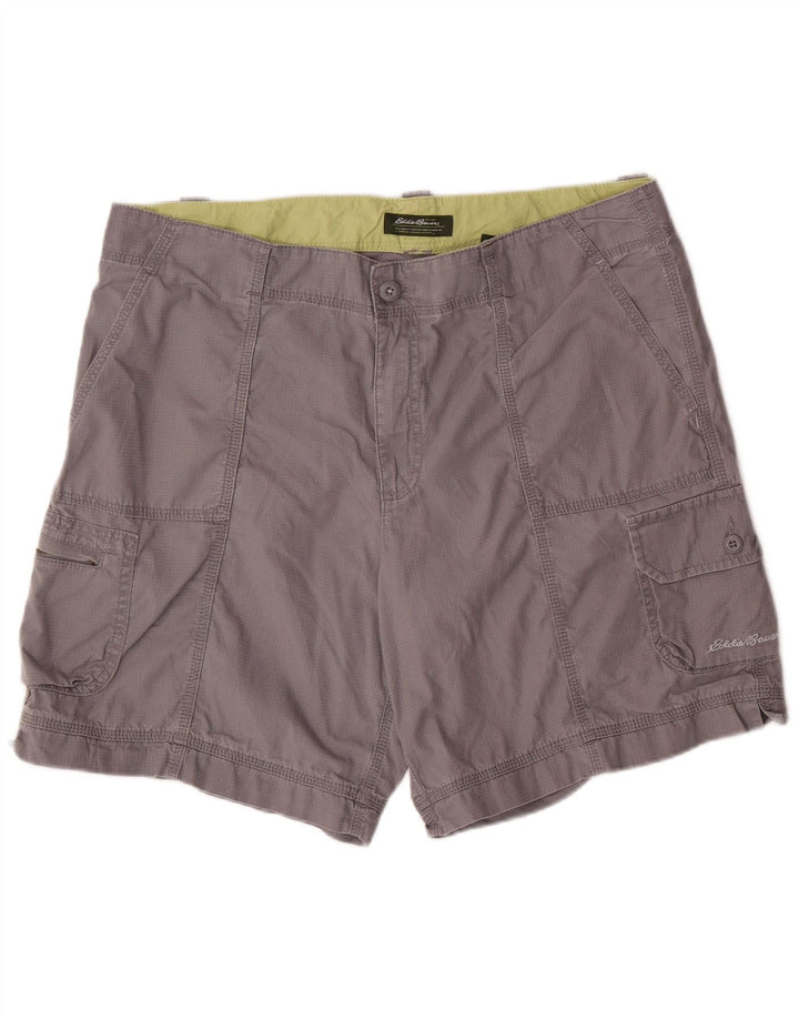 EDDIE BAUER Damen Cargoshorts US 16 2XL W36 Graue Baumwolle