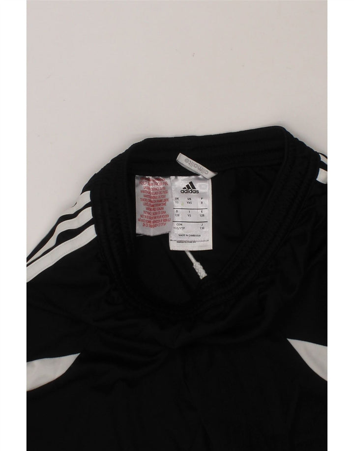 ADIDAS Boys Sport Shorts 7-8 Years Small Black Colourblock Polyester Vintage Adidas and Second-Hand Adidas from Messina Hembry 