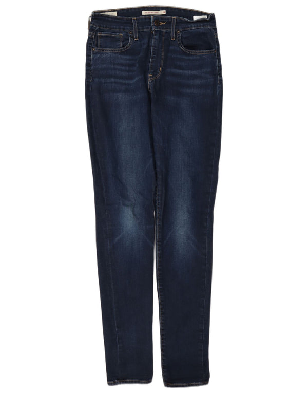 Levi's Damen 721 High Rise Skinny Jeans W28 L32 Marineblau Baumwolle