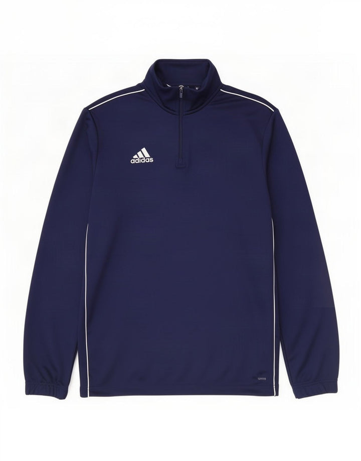 Adidas Herren Climalite Zip Neck Pullover Trainingsanzug Top Large Marineblau