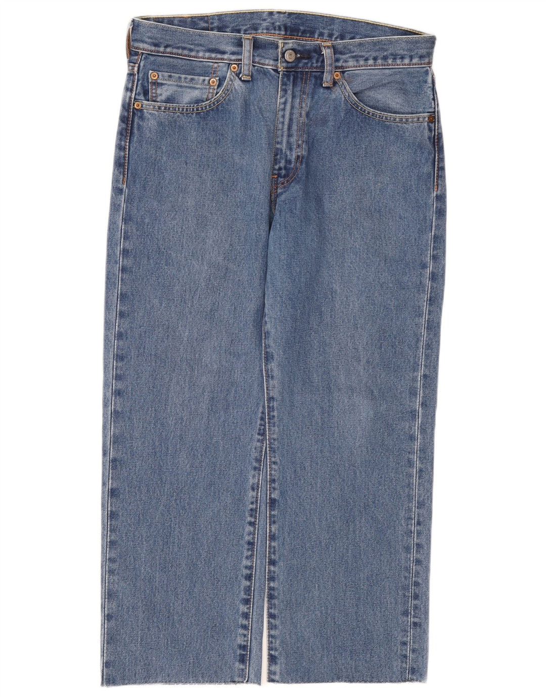 Levi's Herren 751 verkürzte gerade Jeans W32 L24 blaue Baumwolle