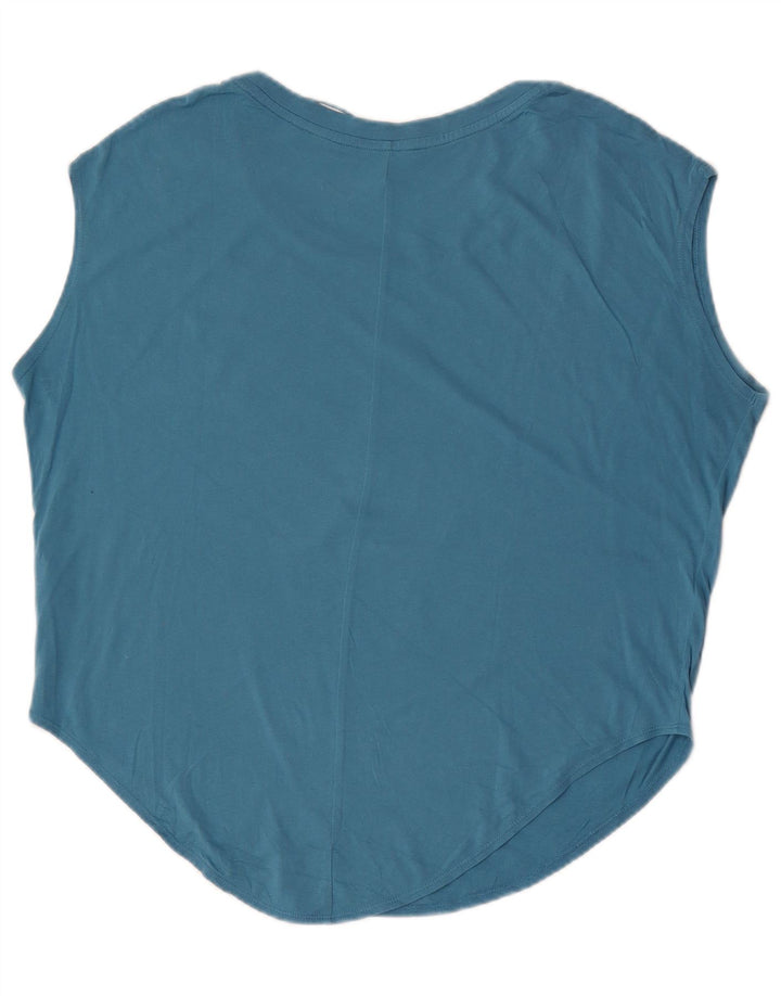 Nike Damen-Oberteil mit Grafik, übergroß, UK 14, Größe L, Blau, Baumwolle