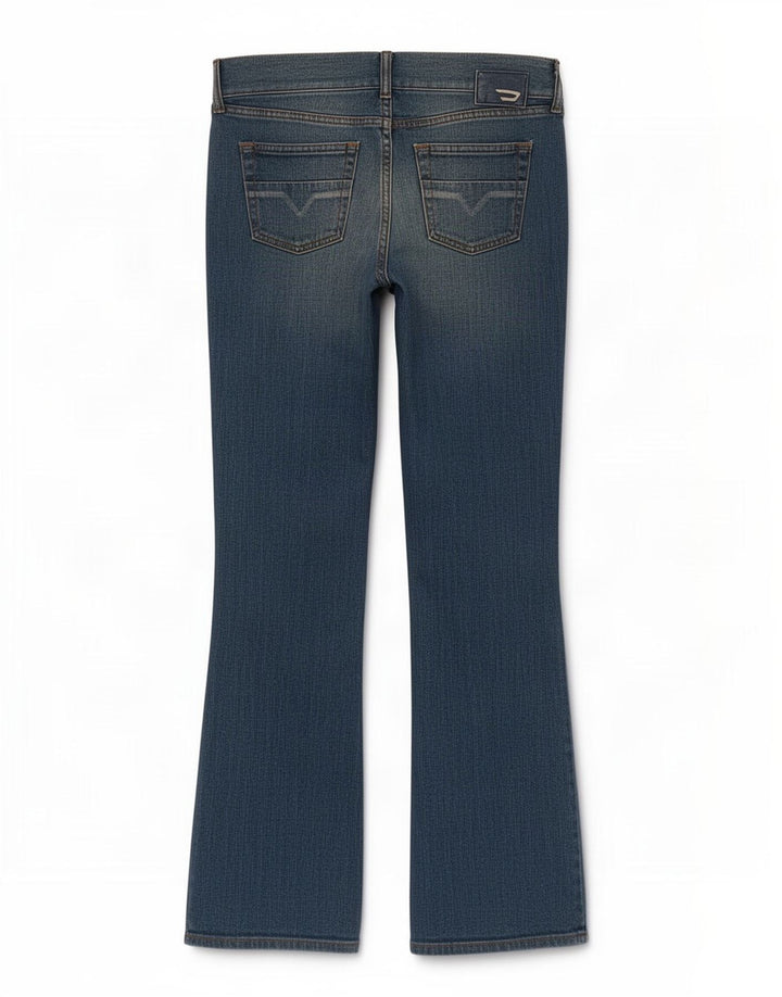 Diesel Damen Bootcut Jeans W29 L33 Blaue Baumwolle