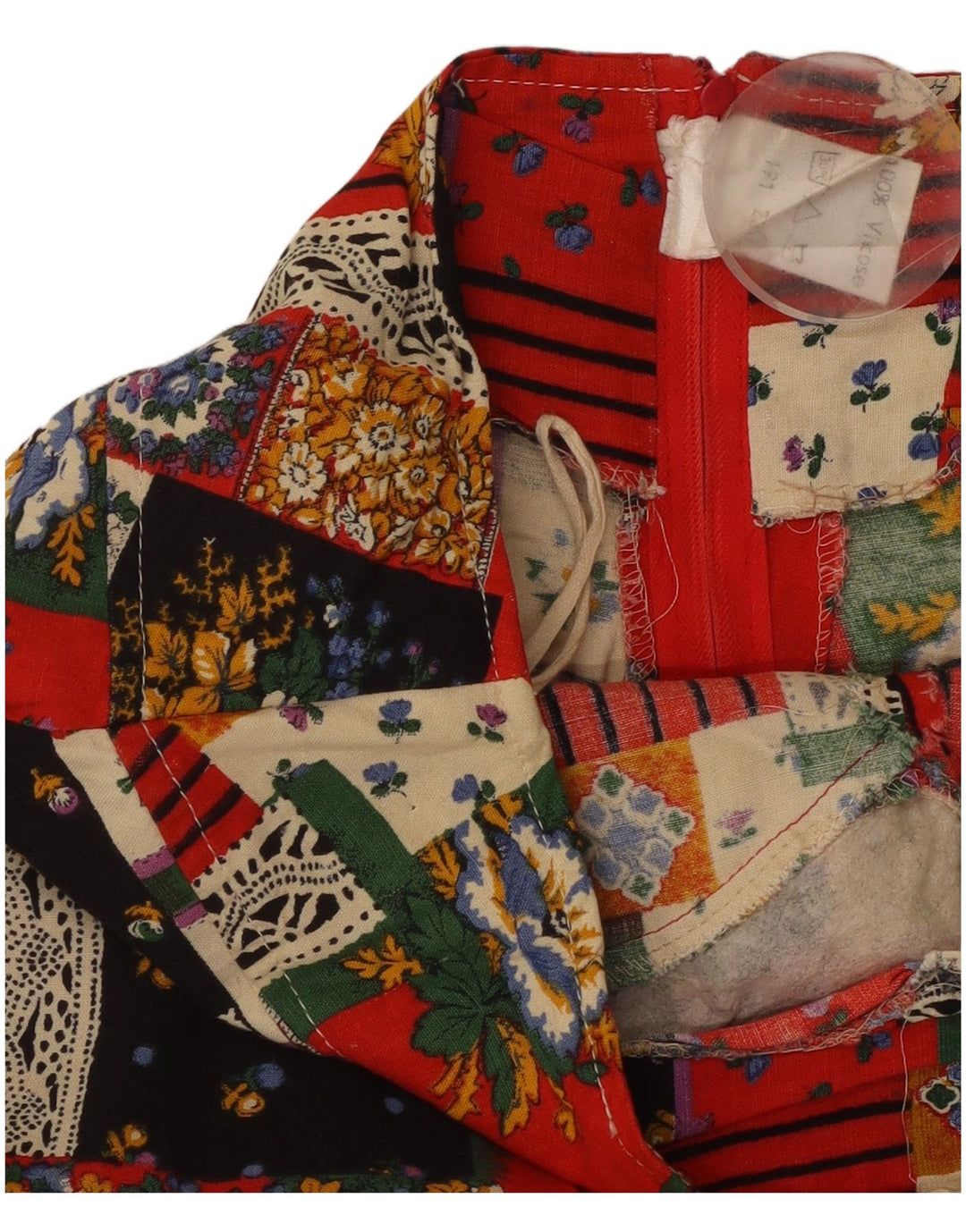 VINTAGE Damen Minirock W28 Medium Mehrfarbig Patchwork Viskose