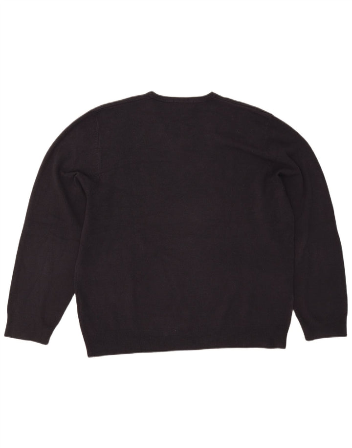 Marks & Spencer Herren Blue Harbor V-Ausschnitt Pullover Pullover 2XL Navy Acryl