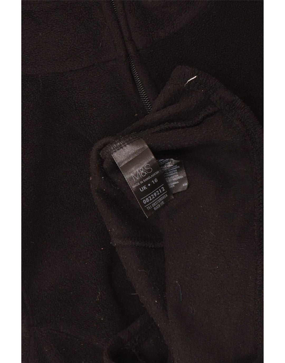 Marks & Spencer Damen Fleeceweste UK 16 Large Schwarz Polyester