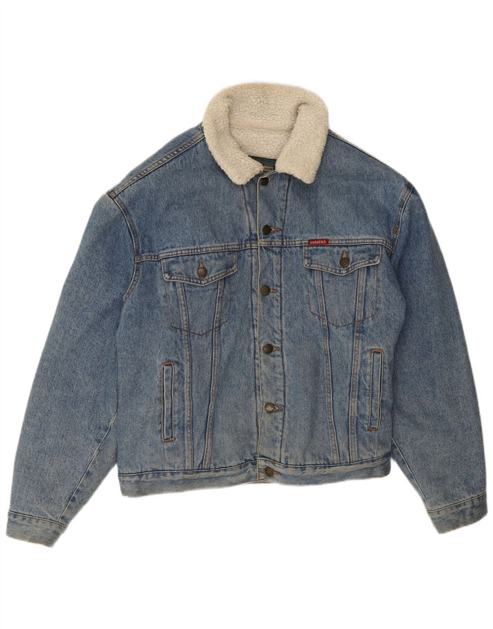 Carrera Herren Sherpa Jeansjacke UK 38 Mittelblaues Polyester
