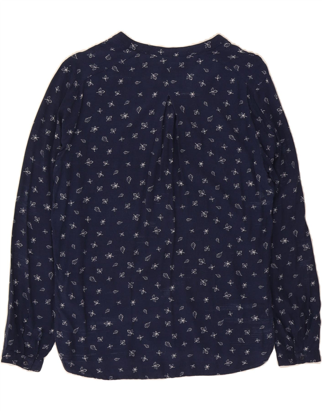 TOMMY HILFIGER Womens Long Sleeve Blouse Top US 8 Medium Navy Blue Floral Vintage Tommy Hilfiger and Second-Hand Tommy Hilfiger from Messina Hembry 