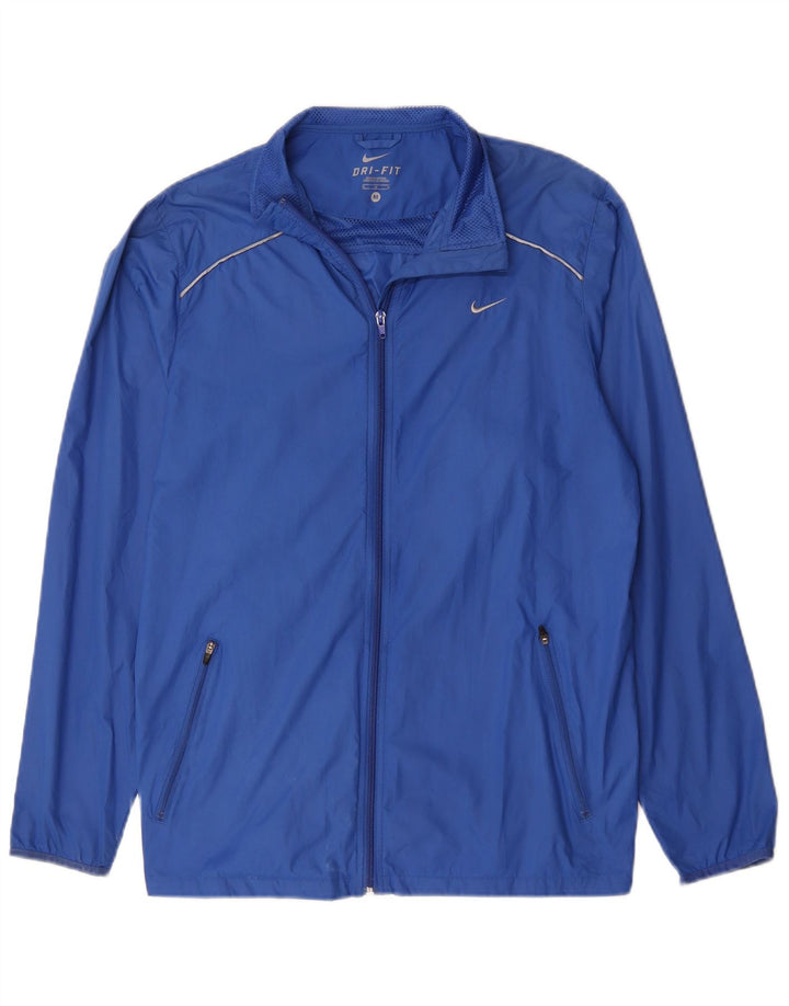 Nike Herren Dri Fit Trainingsanzug Top Jacke Mittelblaues Polyester