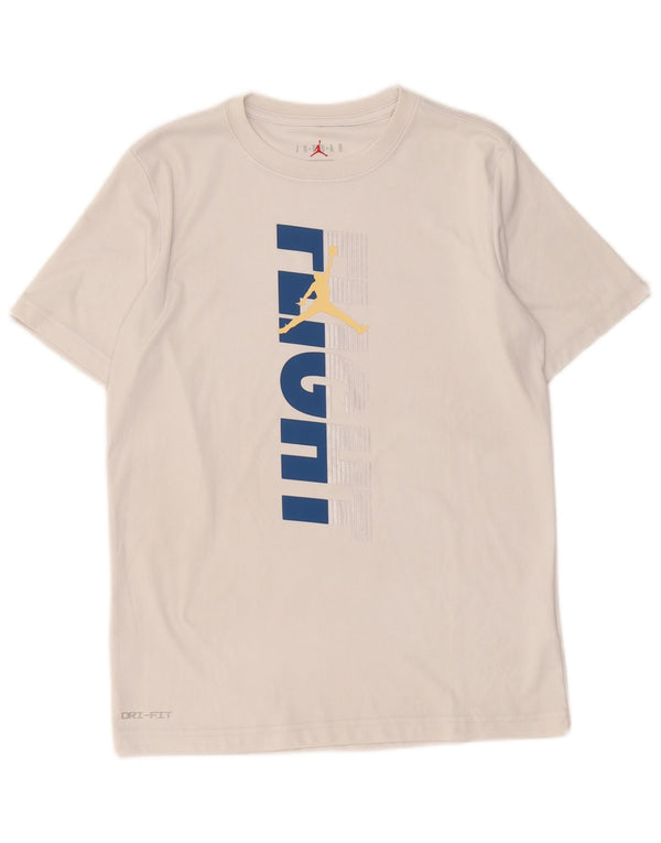 Jordan Boys Dri Fit Graphic T-Shirt Top 13–14 Jahre XL Graues Polyester