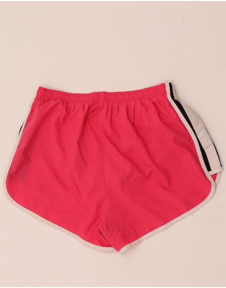 Nike Damen Dri Fit Sportshorts UK 12 Mittelrosa Colourblock-Polyester