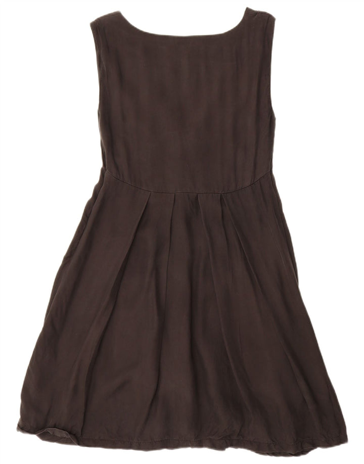 Armani Jeans Damen Ärmelloses A-Linien-Kleid EU 40 Mittelschwarz