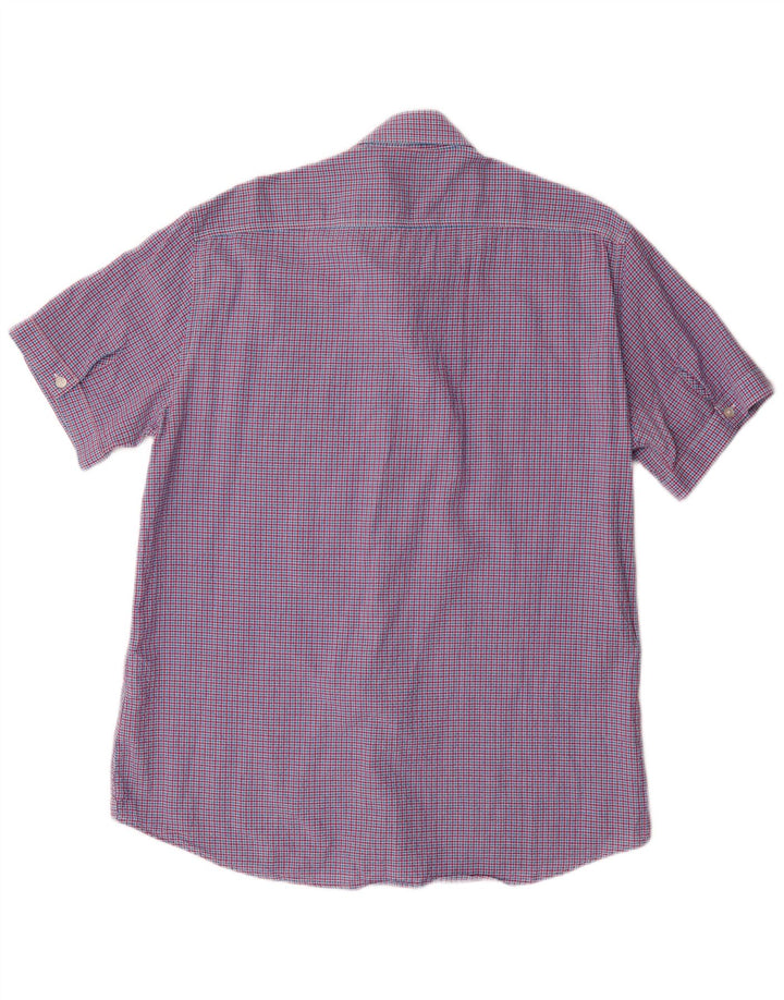 Carrera Herren Regular Fit Kurzarmhemd XL rot kariert Baumwolle